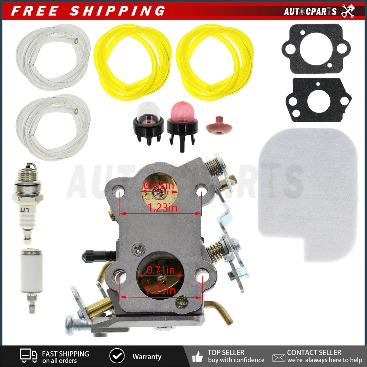 For Poulan Pro PP3516AVX 16 Inch 35cc Chain Saw Carburetor Kit eBay