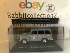 DIE CAST " RURAL WILLYS RADIO PATROL MILITARY POLICE "SERVICE VEHICLES 1/43