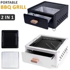 TABLETOP BBQ FOLDING CHARCOAL BARBECUE GRILL PORTABLE TRAVEL OUTDOOR PICNIC