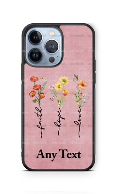 Faith Hope Love Flowers Christian mobile cell Phone Case for iPhone Samsung gift