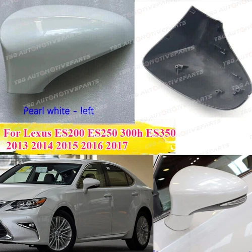 Pearl White Driver Side Mirror Cover For Lexus ES200 ES250 300h ES350 2013-2017