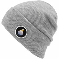 Volcom Hope Beanie MüTze WintermüTze Damen StrickmüTze Feinstrick Hellgrau Grau