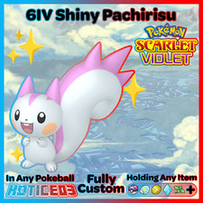 PACHIRISU ✨ SHINY 6IV ✨ Pokemon SCARLET and VIOLET Any Level EV Trained MAX IVs