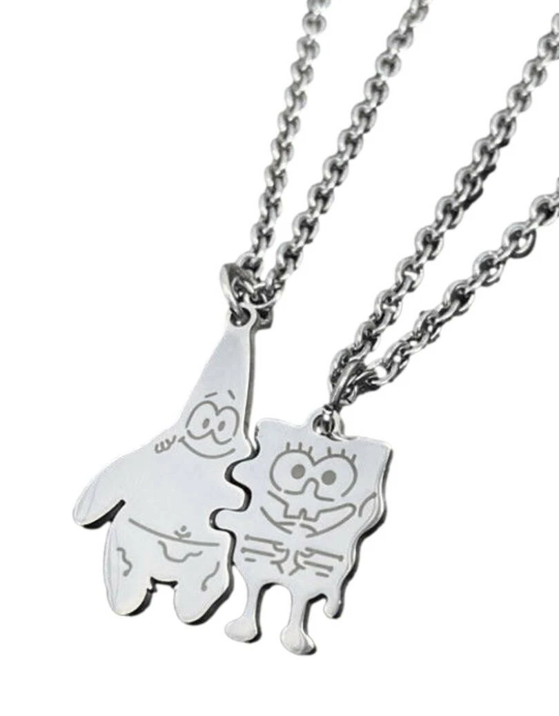 Two piece friendship sale necklace