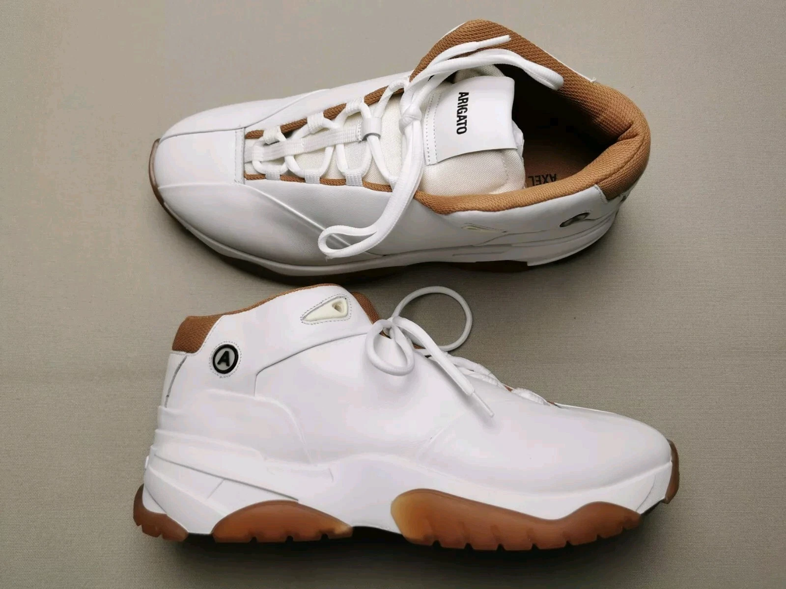 AXEL ARIGATO Mens UK 9.5 Catfish White Hi V2 Sneakers (BNIB) Lace Up Chopsticks