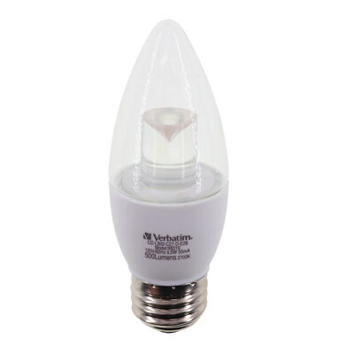 VERBATIM 99319 DIMMABLE LED DECORATIVE BULB, 120V, E26, 500-LUMEN, 6.5W, 2700K