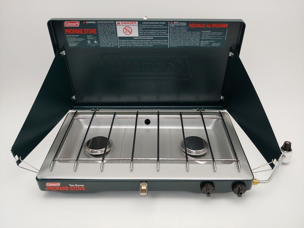 Coleman Two Burner Classic Propane Camp Stove Camping 20,000 Coleman Two Burner Classic Propane Camp Stove Camping 20,000