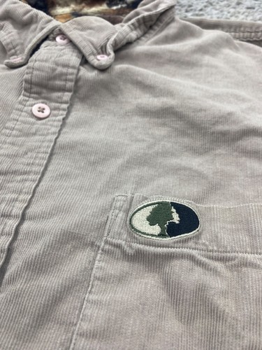 Mossy Oak Shirt Men 3XL Beige Corduroy Long Sleeve Hunting Outdoor Button Down - Picture 7 of 12