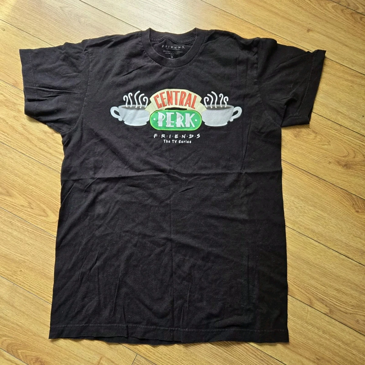 Friends T-Shirt Heather Classica da Uomo Logo Perk Centrale - Retro TV Tee