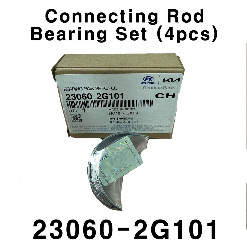 new Connecting Rod Bearing Pair 4EA For Hyundai Genesis Sonata SantaFe 10-17 - Изображение 2 из 4