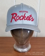 Houston ROCKETS Basketball Mitchell & Ness Metallic 110 Flex Adj. Hat Cap *NOTES