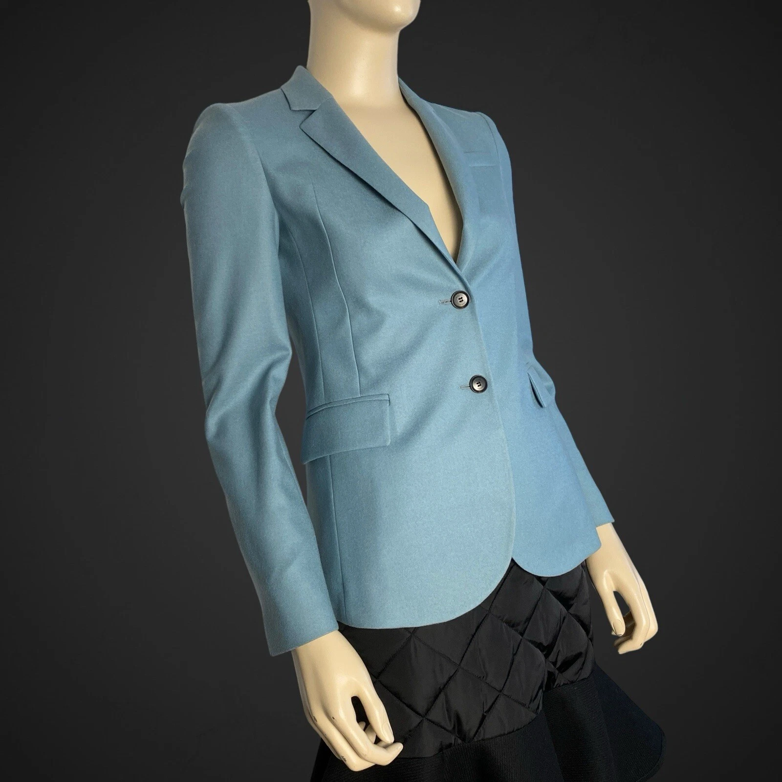 Giacca blazer Gucci vintage donna lana blu chiaro taglia 38 XS