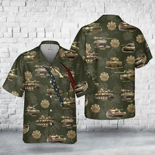 US Army Tank M60 Master Gunner Pocket Hawaiian Shirt