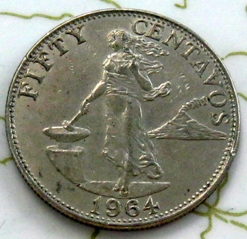 COIN PHILIPPINES 50C 1964 XF 208