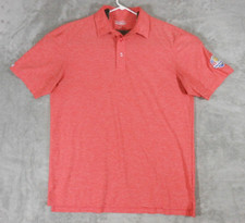 Straight Down Polo Shirt Golf Men's Large Performance Short Sleeve Orange