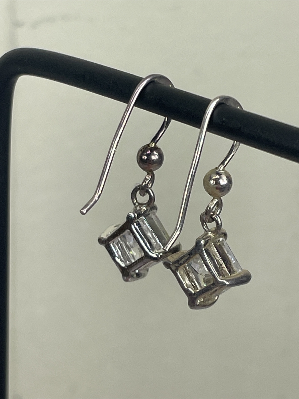 Vintage Sterling Silver 925 Solid Hook Earrings J… - image 6