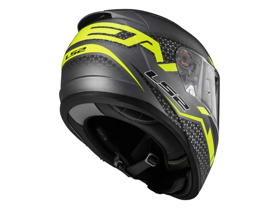 LS2 Integral Helmet FF390 Breaker Split Titanium Yellow Matte Motorcycle Of Kpa - Image 4 of 4