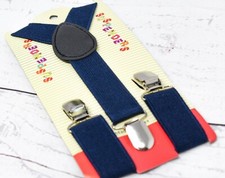 BABIES  CHILDREN'S NAVY Y-BACK ELASTIC STRAPS SUSPENDERS US SELLER