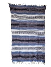 Authentic Mexican Yoga Falsa Blanket Slate Blue Grey
