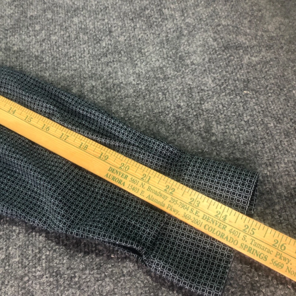 Apt. 9 Shirt Men's  Plaid Cotton Blend Long Sleeve  Button Front Black/Blue M - Image 4 of 4