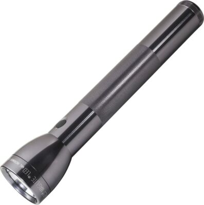 Mag-Lite 3rd Gen LED 3D Gray Flashlight Resistant Anodized Aluminum Construction