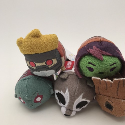 Disney Store Guardians of the Galaxy Tsum Complete Set 5 Minis 3 1/2" Retired - Picture 5 of 6