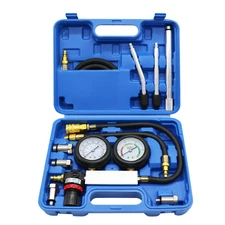 Cylinder Leak Down Tester Car Gasoline Engine Dual Gauge Leakdown Detector Tool