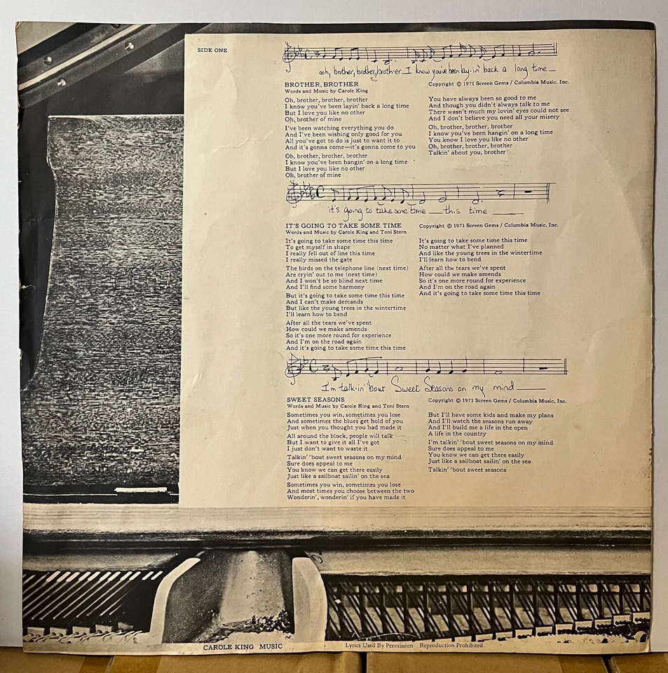 Carol King Music Japan Vinyl LP Obi QS Matrix Quadraphonic 4A-2 - Image 4 of 4