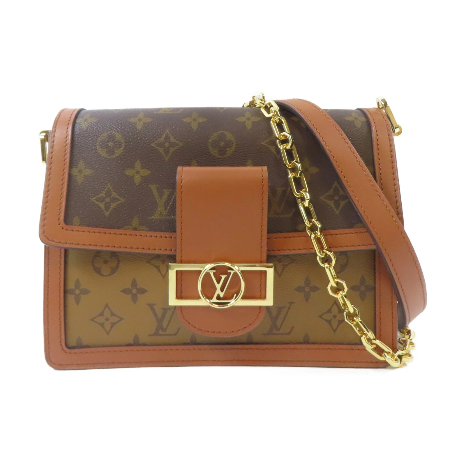 LOUIS VUITTON（LV） Borsa a tracolla Louis Vuitton LV GHW Dauphine MM 2 vie M45958 monogramma marrone