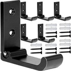 6PCS Folding Coat Hooks, Matte Black Wall Hooks for Hanging Coats 6PCS-Black