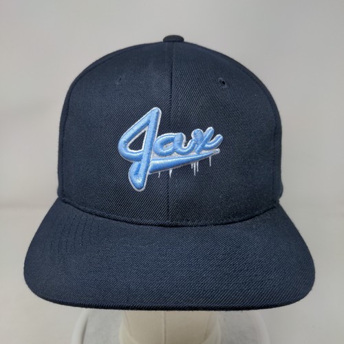 Jax Snapback Hat Blue One Size Embroidered Adjustable 6 Panel Zephyr - Picture 2 of 8