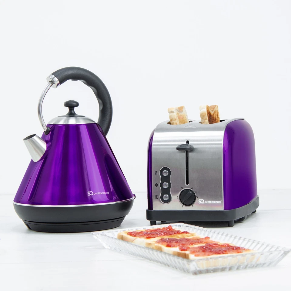 SQ Professional Breakfast Set 2pc Kettle 2200W & 2 Slice Toaster 900W - Image 2 of 3