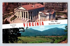 Postcard Virginia Richmond VA Peaks Otter Banner 1960s Unposted Chrome
