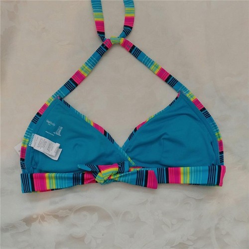 NWT! GAP X FRONT HALTER TOP SWIM SWIMSUIT *XS MULTI STRIPE - Picture 2 of 3