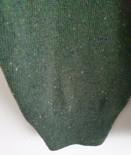 Mens Jumper Gant Wool Green Yellow-Dot Pullover Size S - Picture 3 of 4
