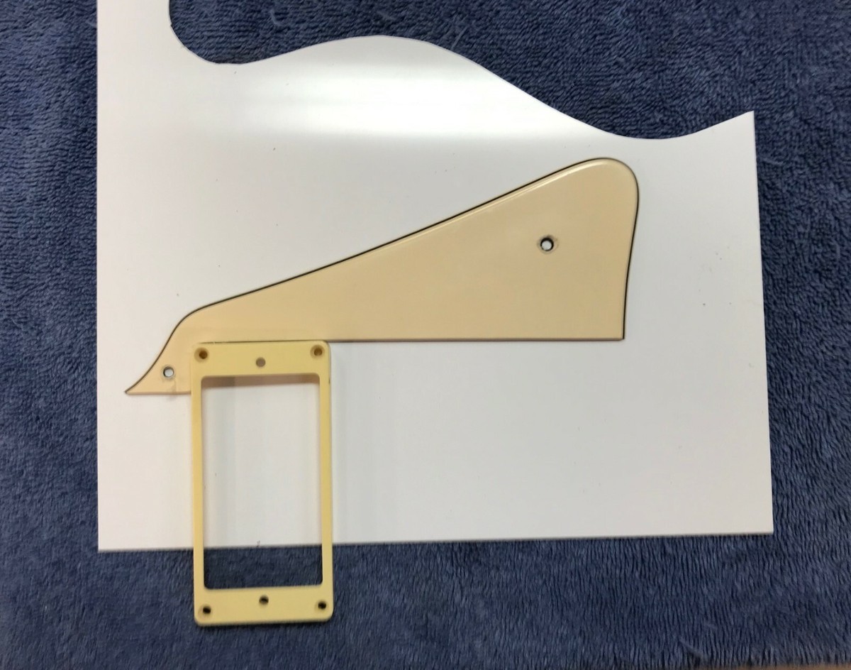 1978 Les Paul LP 3-Ply Cream 3-PU's Pickguard For Gibson W/Bracket Project NEW E - Foto 3