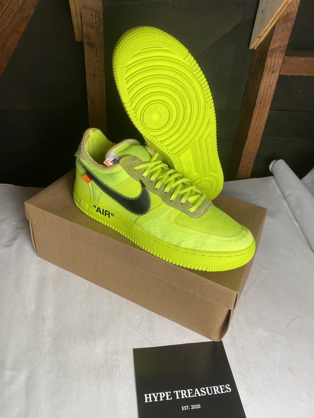 OFF WHITE X NIKE Nike Air Force 1 Low x BIANCO SPORCO Volt taglia 11 2018 migliori condizioni HYPETRESAURE