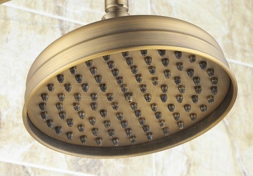 Wandmontage Antik Messing 8" Regendusche Set Badewanne Wasserhahn mit Handbrause - Bild 5 von 5