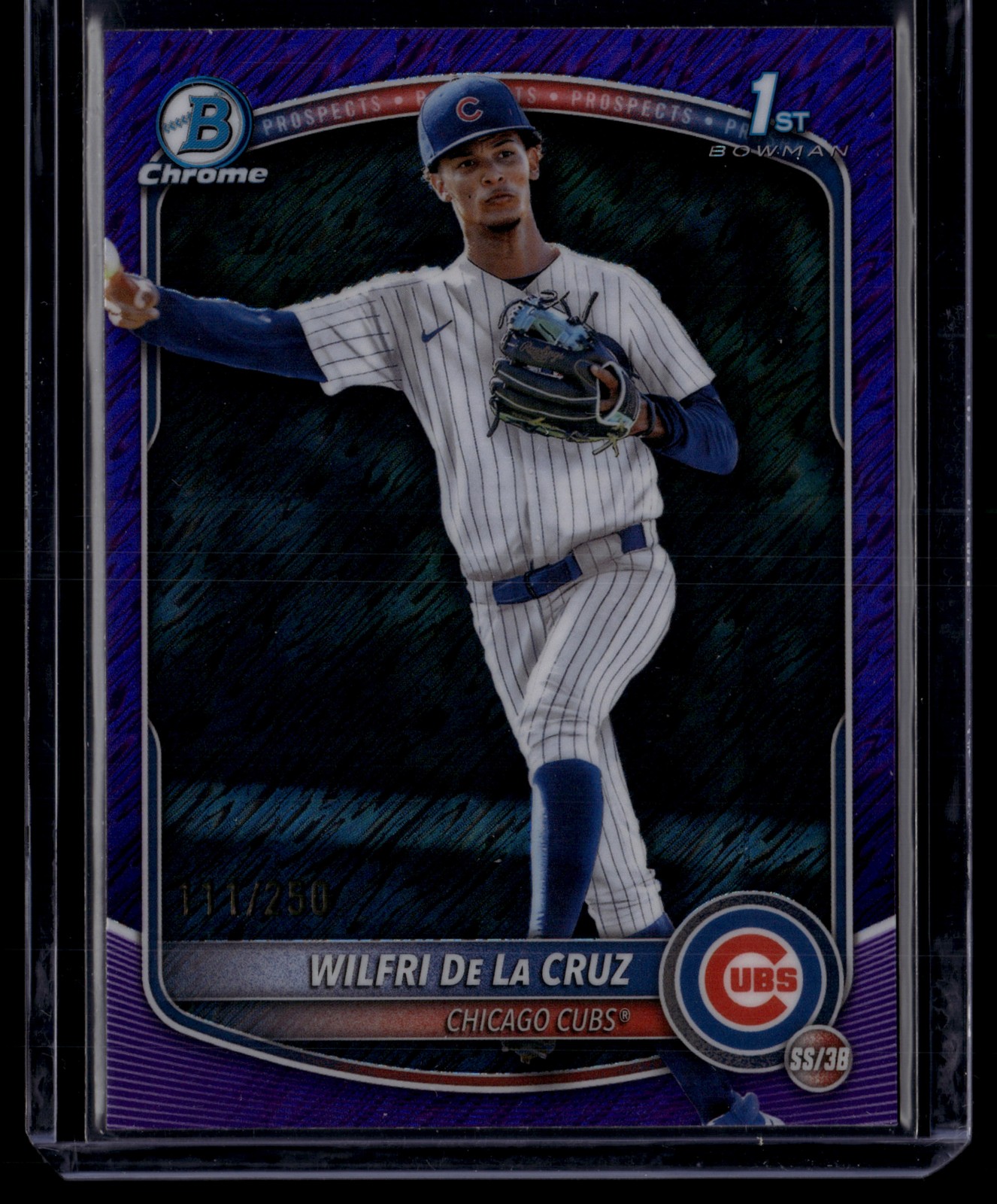 2025 Bowman Chrome #BCP-209 Wilfri De La Cruz Prospects Purple Wave #/250