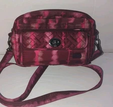 Lug Switch Convertible Crossbody RFID Bag & Peekaboo Wristlet Shibori Wine 