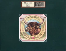 EX RARE Old Original PRIZE BULL  Sample Cigar Label - CATTLE ROUNDUP - COWBOYS