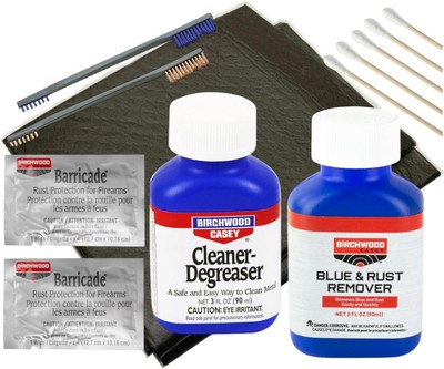 Metal Bluing Prep Kit with Cleaner Degreaser (3 oz), Rust and Blue Remover (3 oz