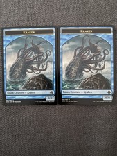 Mtg 2x Kraken Token NM Duel Deck Elsbeth vs Kiora