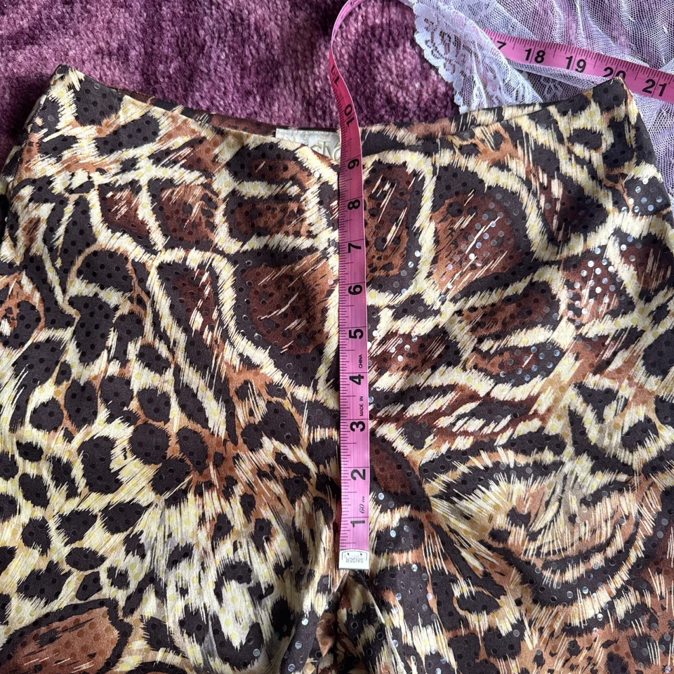 Vintage Caché Sequin Animal Print Pants (Size 4, 90’s/Y2K) - Image 4 of 4