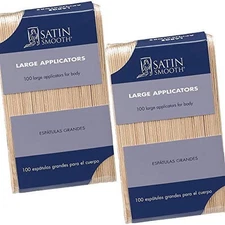 Satin Smooth Large Applicators 100 Pc Sticks - Pack of 2