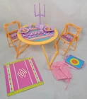 Vintage 1988 Barbie Table Chairs Furniture Acessories Western Fun Motor Home Rv