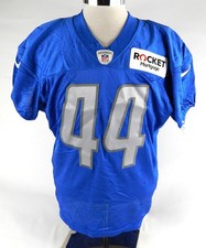 2019 Detroit Lions Jalen Reeves-Maybin #44 Game Used Blue Practice Jersey 46 22
