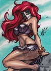 5finity Day of the Dead Little Mermaid original sketchcard art AP José Carlos