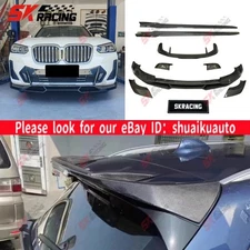 Carbon Fiber Front Bumper Lip Roof Wing Body kits Fits BMW X3 G01 M-sport 22-24