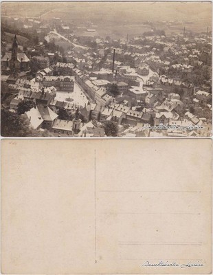 Foto Annaberg-Buchholz Luftbild im Winter 1930 Privatfoto